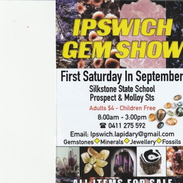 Ipswich Gem Show: Saturday September 7th 2024